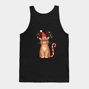 Grumpy Christmas Cat. Christmas Cat 2024 Tank Top